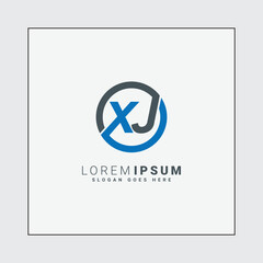Vector Template for Initial Letter XJ Logo - Elegant Monogram Logo for Alphabet X and J