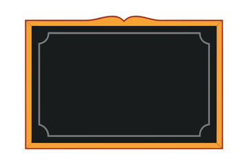 A blank chalkboard with a wooden frame isolated on white background Ai Generated