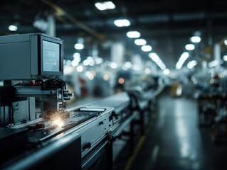 Advanced Industrial Automation: Precision Manufacturing in Action with High-Tech Machinery