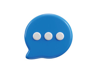 Speech bubble icon 3d render concept of speech bubble chat message communication icon vector illustration