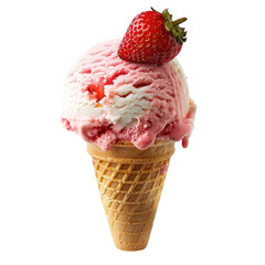 Strawberry ice cream cone (1)