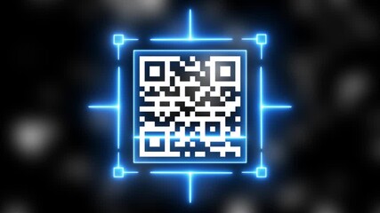 QR code scanner which uses red lazer, analyses a black and white code, and receives tons of information in letters, digits, specific signs, in the white background - Powered by Adobe