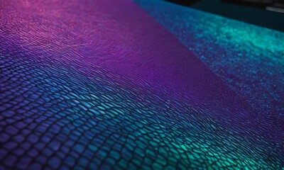 Obraz premium Mesmerizing gradient texture with intricate reptilian scale pattern and vibrant iridescent colors