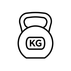 Kettlebell with weight label for fitness training and exercise  