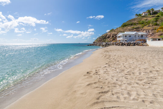 View of Frigate Bay Beach, Basseterre, St. Kitts and Nevis, West Indies, Caribbean
