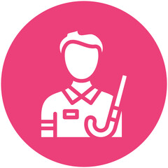 Hockey Player Male Icon