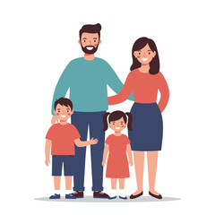 Fototapeta premium happy family vector illustration