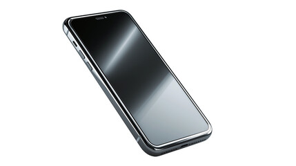 A sleek and modern smartphone. It has a reflective screen and a minimalist design.
