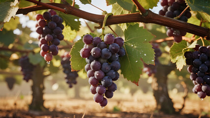 Fototapeta premium red wine grapes