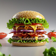 hamburger with cheese