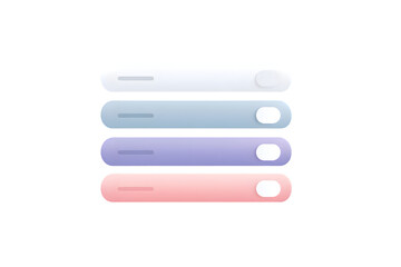 Mobile navigation bar with five icon tabs and active home button, isolated on a white background, in a clean flat minimal UI style, as a transparent PNG