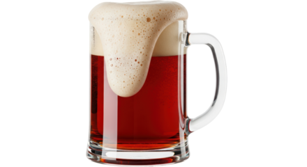 Isolated Dark Beer with Foam