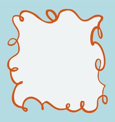 Cute, cartoonish pre-made background in bright colors. Modern abstract flat illustration for cards, posters, design