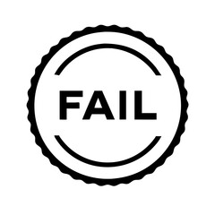 Round fail stamp isolated 