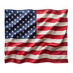 Obraz premium The american flag, a symbol of freedom and democracy, waving proudly against a transparent background