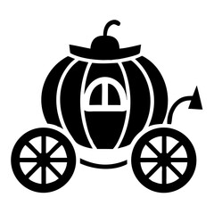 Pumpkin carriage, a whimsical vehicle resembling magical transportation. Pumpkin carriage suggests fairy tales and dreams, its unique design captures imagination.