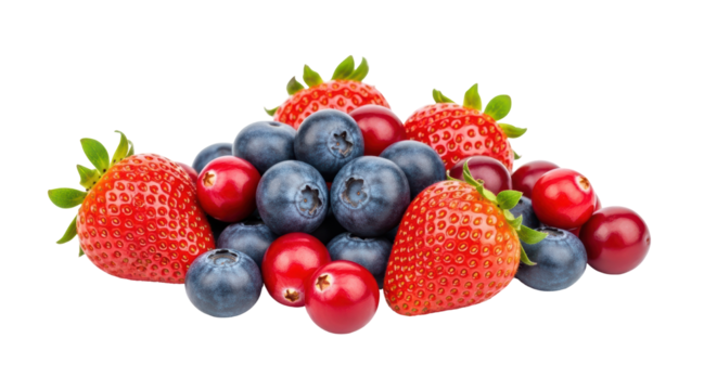Isolated Mix of Berries