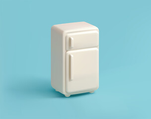 Refrigerator minimalist vector 3D icon