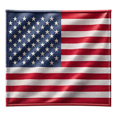 Obraz premium Closeup of the american flag, showcasing its iconic stars and stripes pattern, isolated on a transparent background