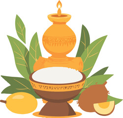 vector illustration of a candle