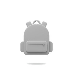 Obraz premium 3d icon of backpack isolated on white 