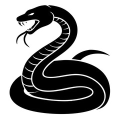 Fototapeta premium black snake vector illustration