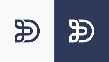 D letter logo vector icon template illustration