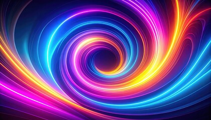 Abstract Colorful Spiral Light Design