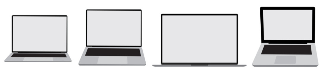 vector illustration of a laptop template mockup