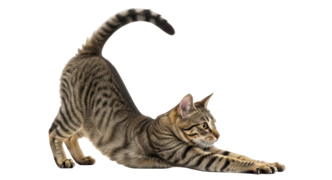 Isolated Stretching Cat