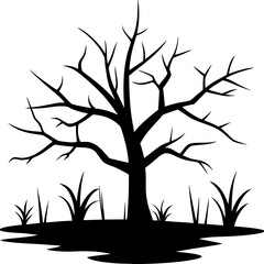 Obraz premium vector silhouette of a tree