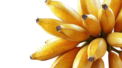 Clusters of ripe yellow bananas display vibrant colors, showcasing their freshness and inviting nature