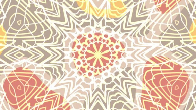 Antique Charm Mesmerizing kaleidoscope animation with pastel colors and intricate floral patterns evolving seamlessly in motion