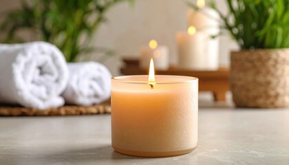 Relaxing Spa Scene With Candlelight