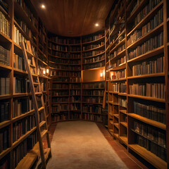 Obraz premium books in library