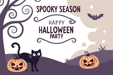 Halloween background with pumpkins.