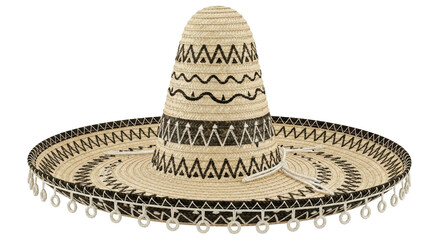 Isolated mexican sombrero hat