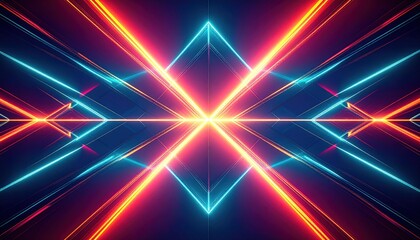 Abstract Neon Geometric Design