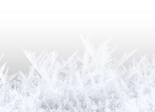 PNG frost ice snowflake vertical border frame isolated on transparent background for winter holiday Christmas decoration pattern design