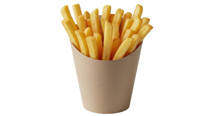 Isolated French Fries in Paper Cup