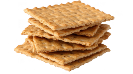 Crisp crackers are arranged in a neat stack, perfect for appetizers or enjoying with cheese spreads