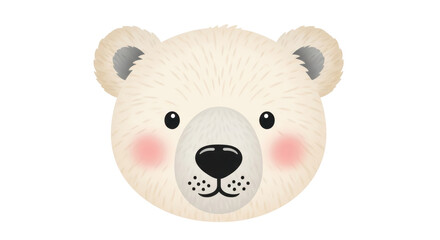 Isolated Bear Face Cartoon