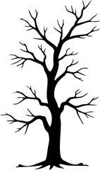 Obraz premium Bare Tree Silhouettes Collection bundle