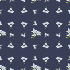 seamless pattern with tung blossom flower 