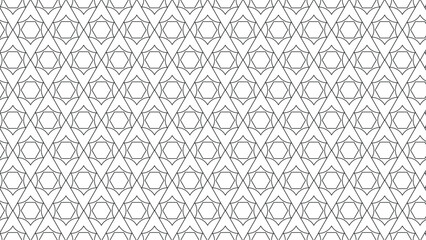 Obraz premium Seamless holiday pattern featuring golden star shapes, flowing line textures, bold ripple grids, and minimalist wave details for modern Christmas design