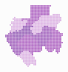 Fototapeta premium Gabon dotted map. Digital style map of the country on white background. Gabon shape with circle dots. Colored dots style. Large size circles. Classy vector illustration.