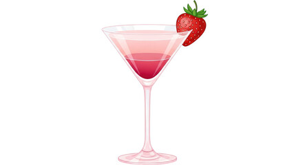 Isolated Strawberry Cocktail