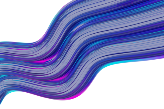 Abstract wavy lines in vibrant blues, purples, and grays