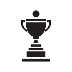 Minimalist Trophy and Champion Icon Vector