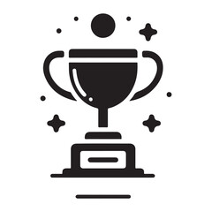 Minimalist Trophy and Champion Icon Vector